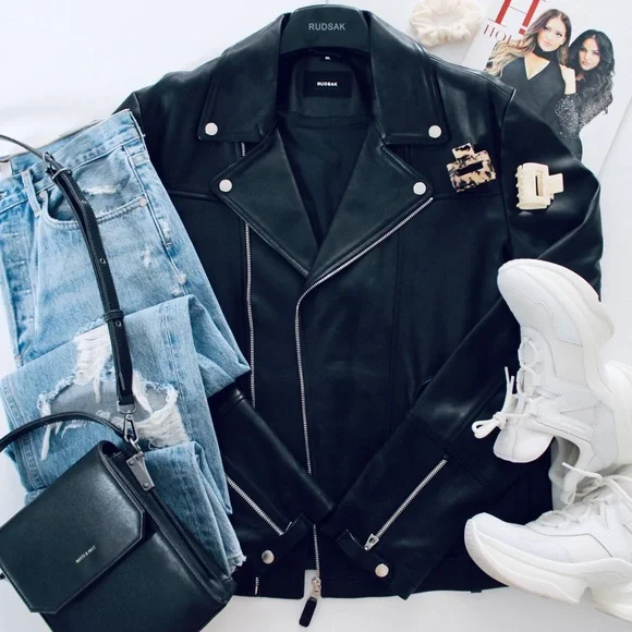 RUDSAK Leather Motto Biker Jacket - Picture 1 of 6